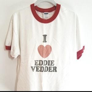 SOLD** Vintage  I ❤ EDDIE VEDDER Ringer Tee ❤